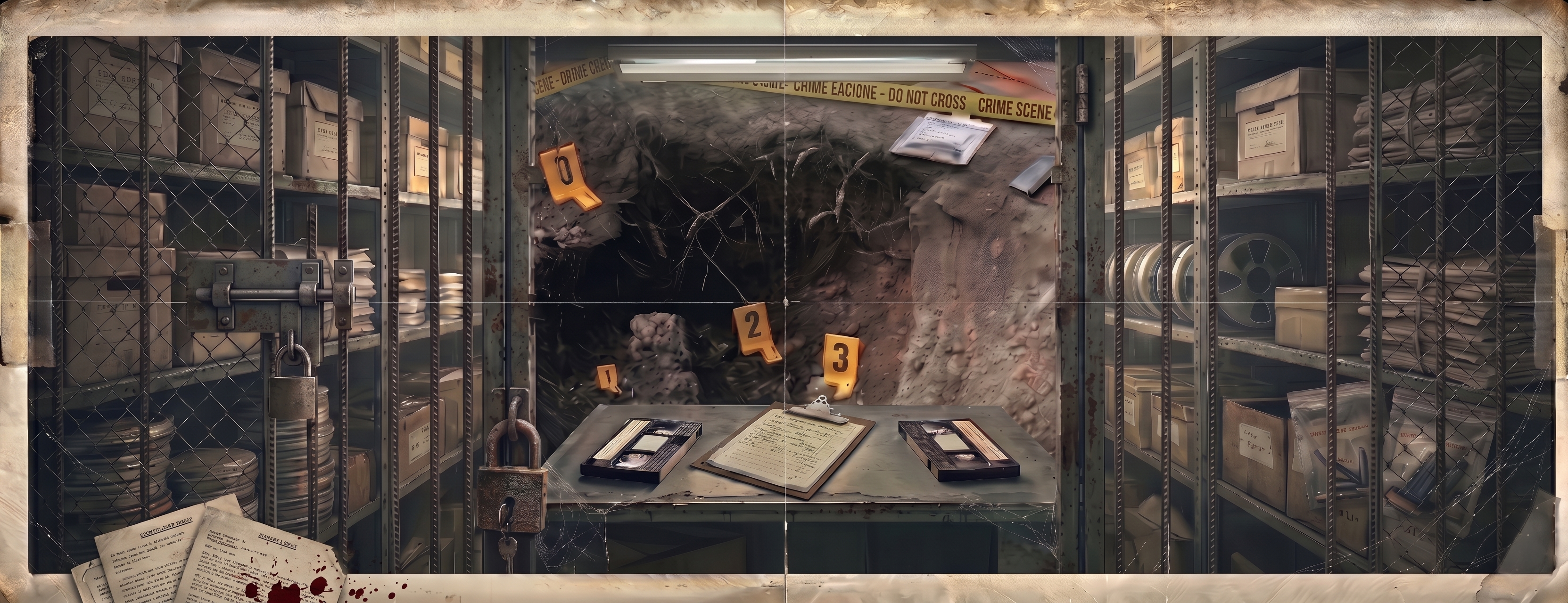 Rebecca’s Grave evidence locker banner