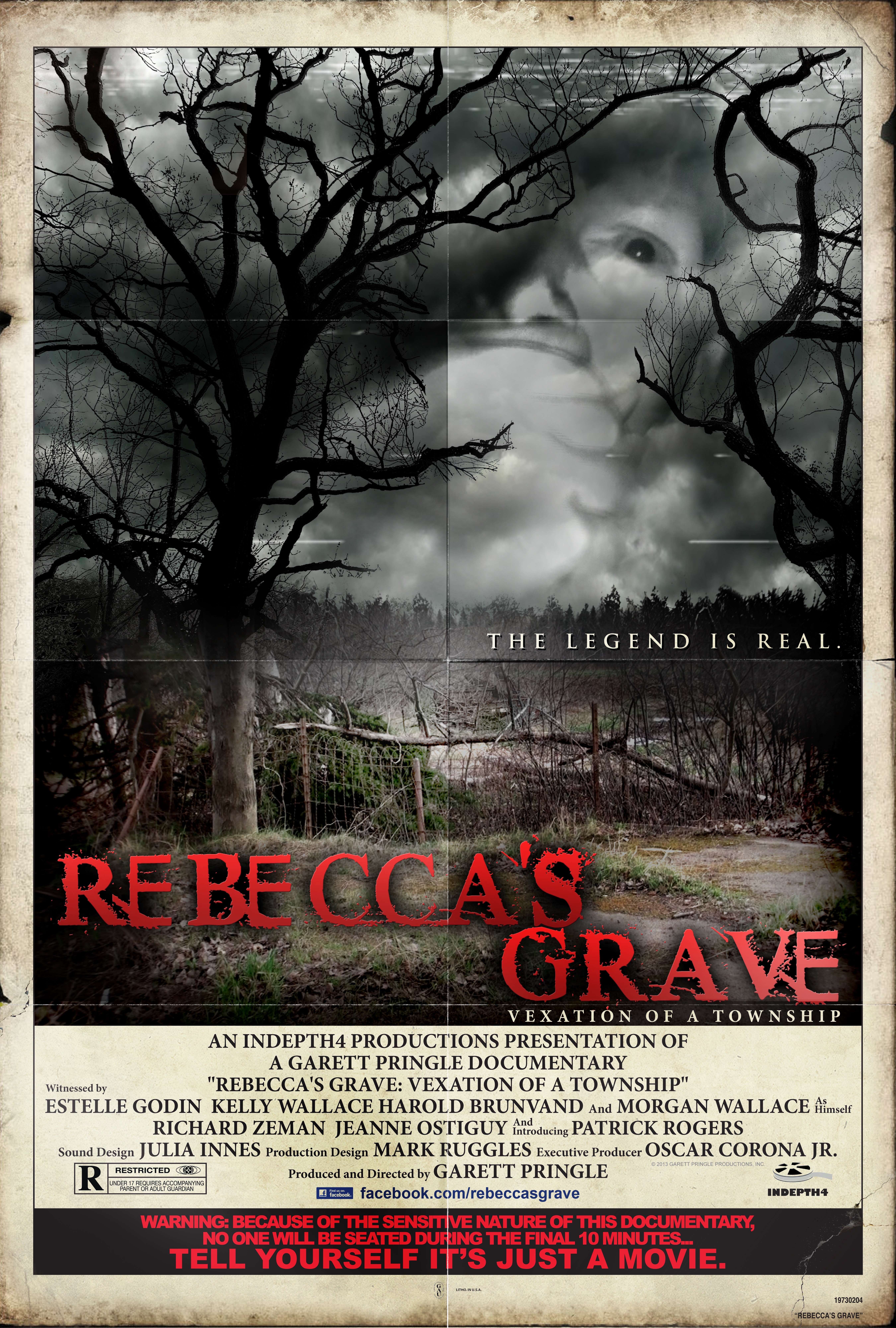 Official Rebecca’s Grave movie poster for Garett Pringle’s Moncton found-footage horror film