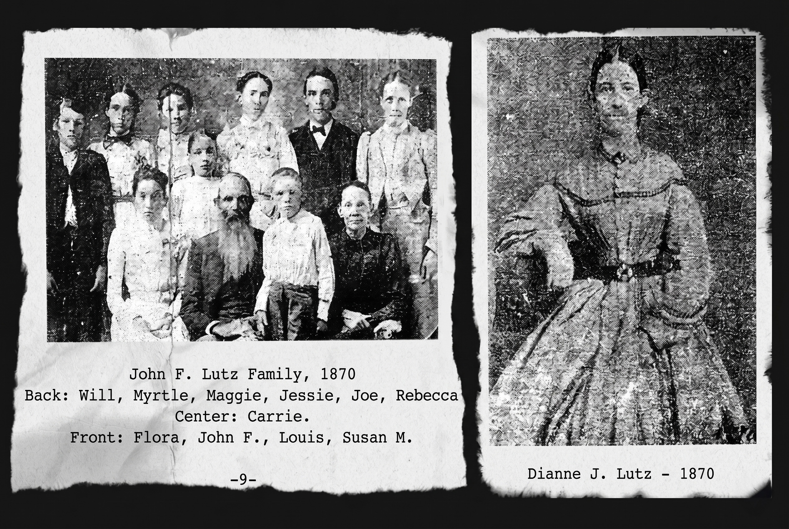1876 Rebecca Lutz burial entry in the official Rebecca’s Grave timeline