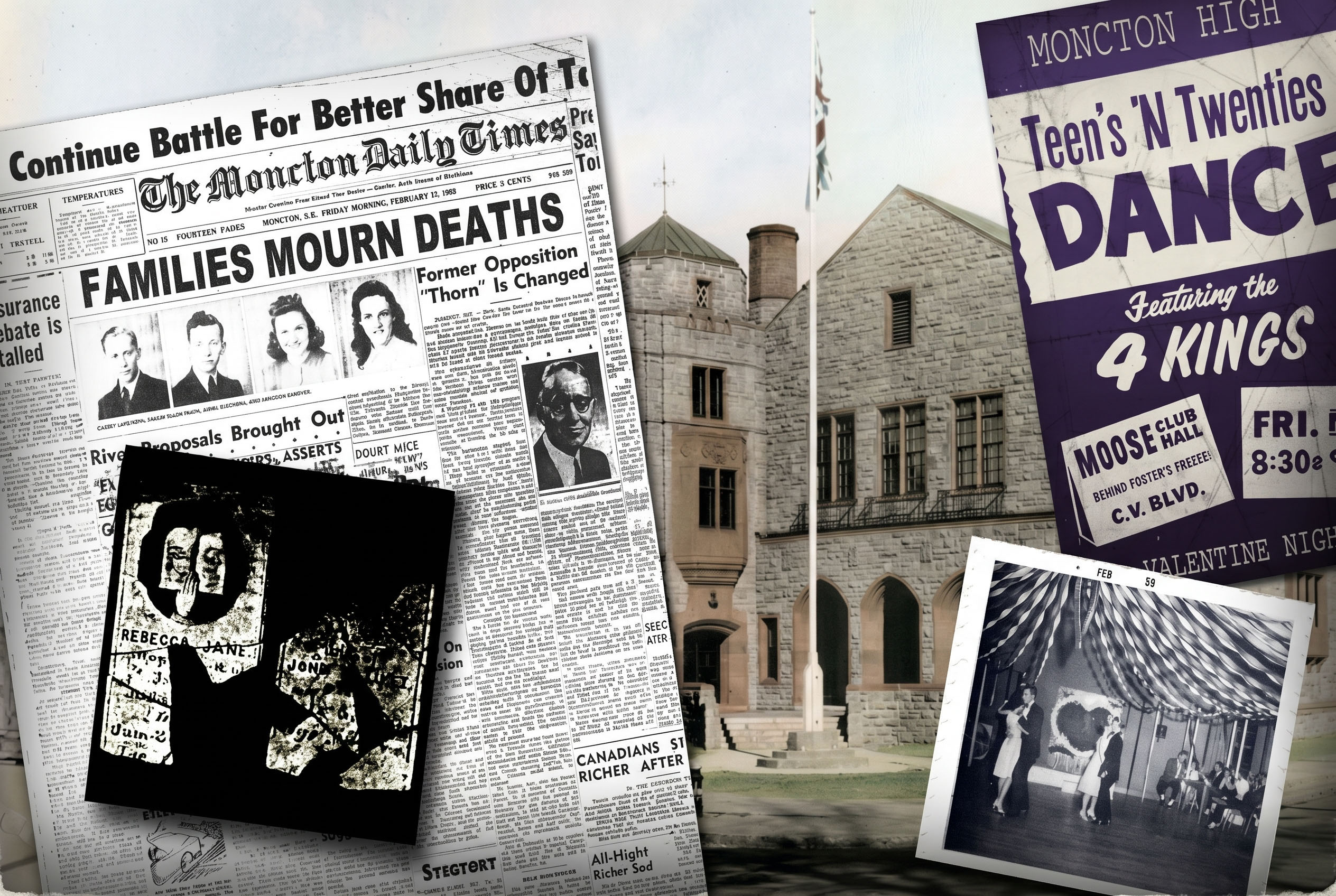 1954 Moncton High Valentine Social séance entry in the official Rebecca’s Grave timeline
